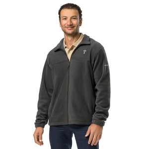 CTX Fleece Jacket — Charcoal, worn, front
