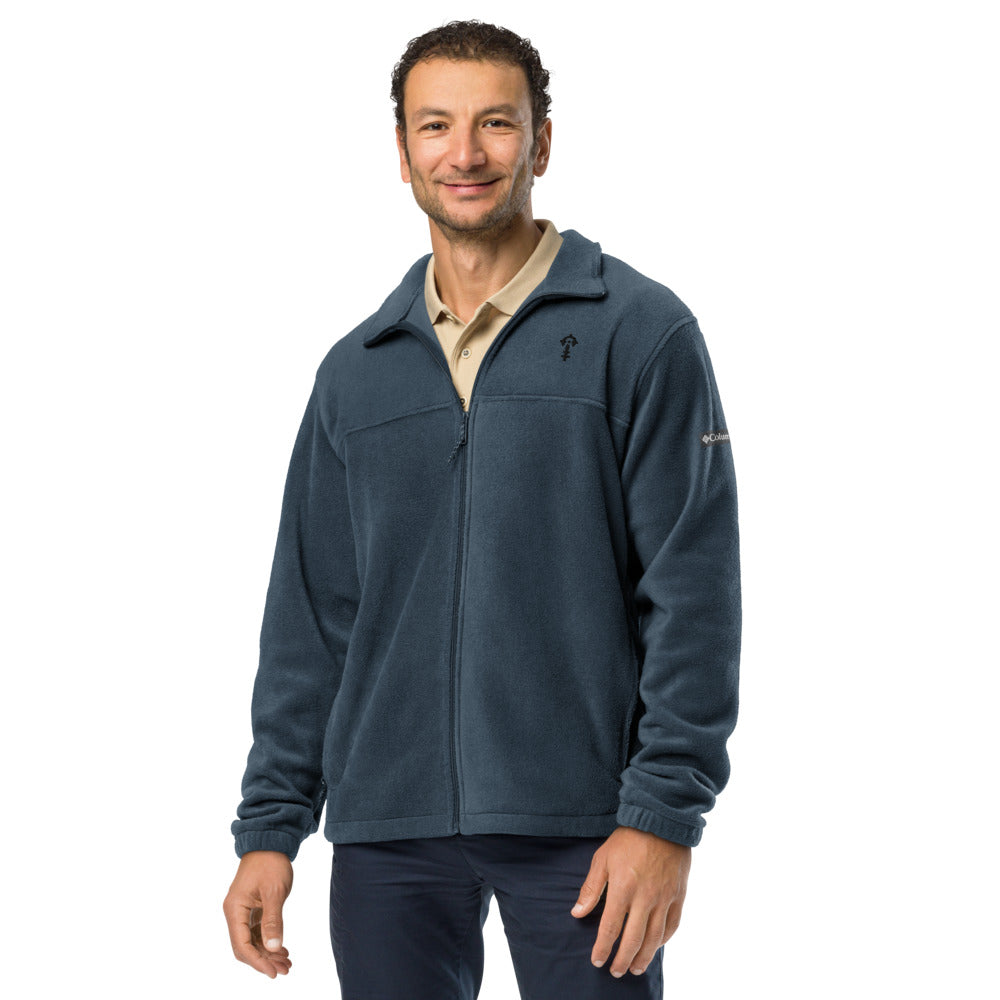 CTX Fleece Jacket — Navy, worn, front