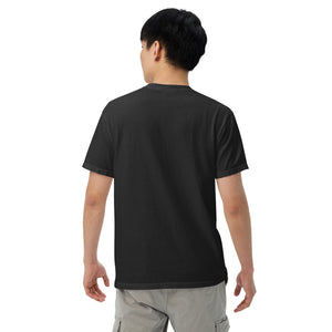 Combat Textiles Classic Tee — Embroidered — Black, worn, back — Combat Textiles