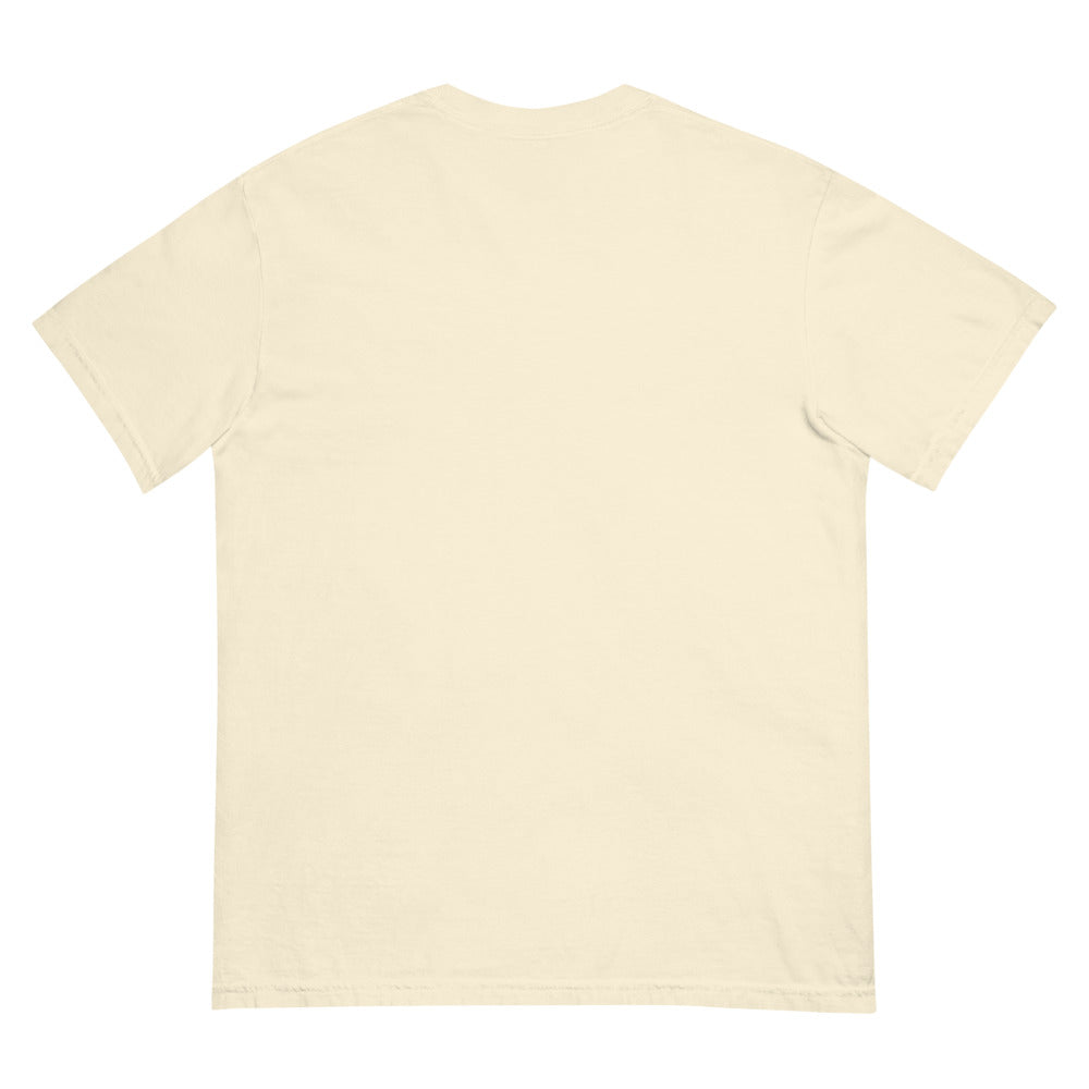 Combat Textiles Classic Tee — Embroidered — Ivory, flat, back — Combat Textiles