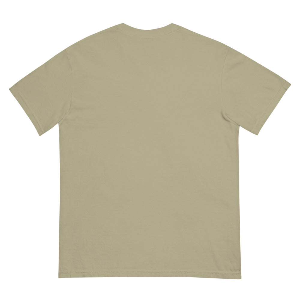 Combat Textiles Classic Tee — Embroidered — Khaki, flat, back — Combat Textiles