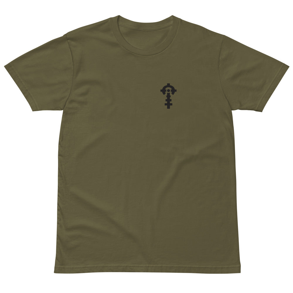 Night Shift Tee — Military Green, front — Combat Textiles