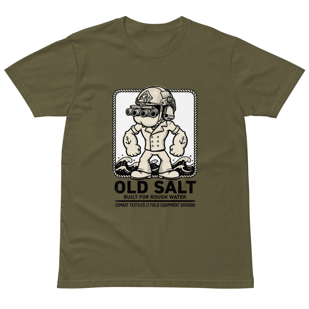 Old Salt Tee — Military Green, front — Combat Textiles