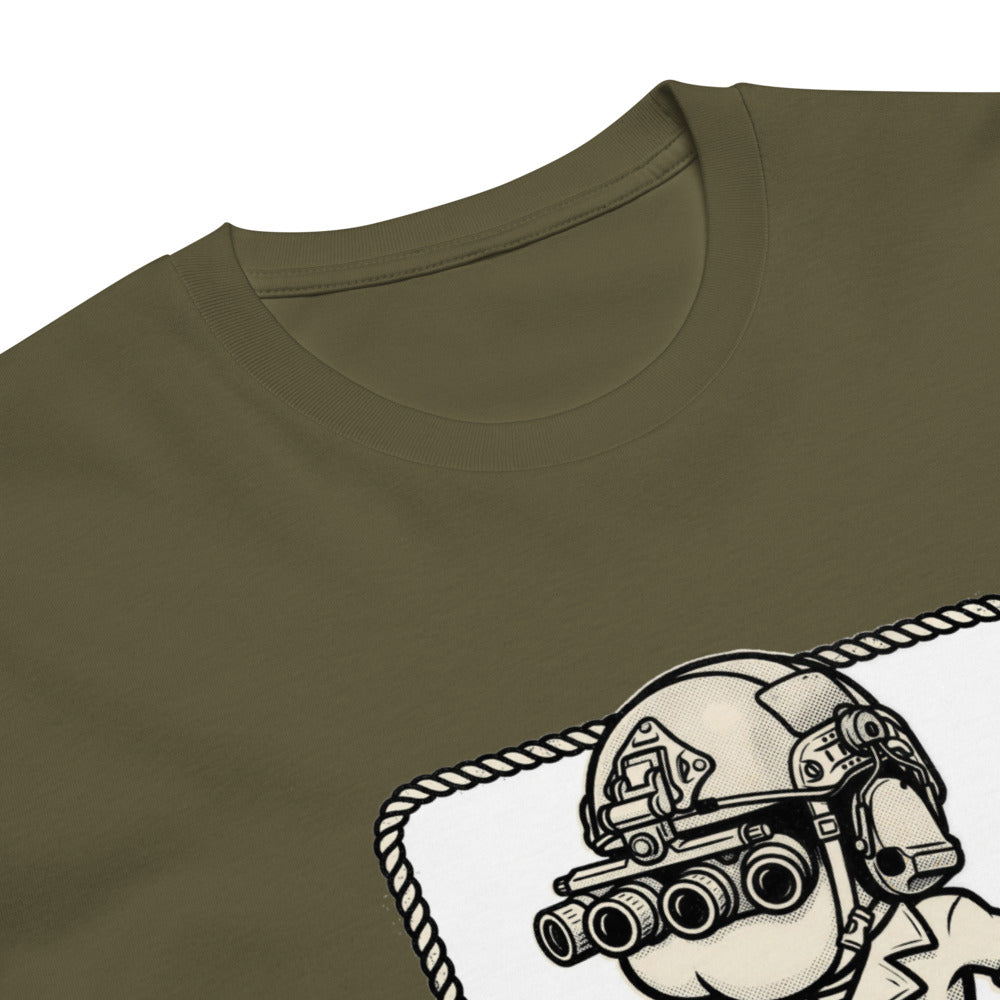 Old Salt Tee — Military Green, print detail — Combat Textiles