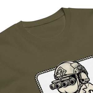 Old Salt Tee — Military Green, print detail — Combat Textiles