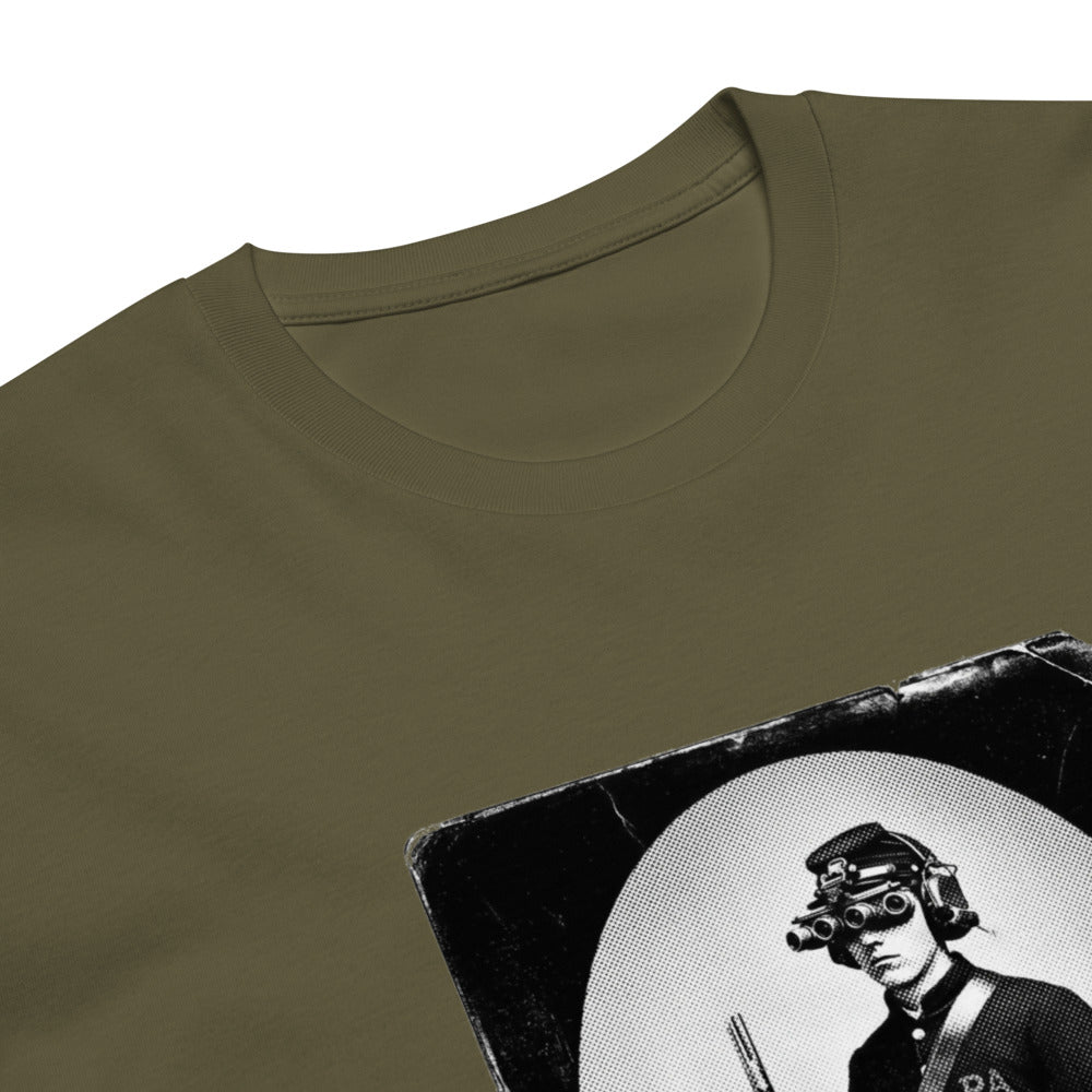 Wrong Century Tee — Pennsylvania 1863 — Military Green, print detail — Combat Textiles