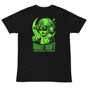 Night Shift Tee — NV Edition — Black, back — Combat Textiles