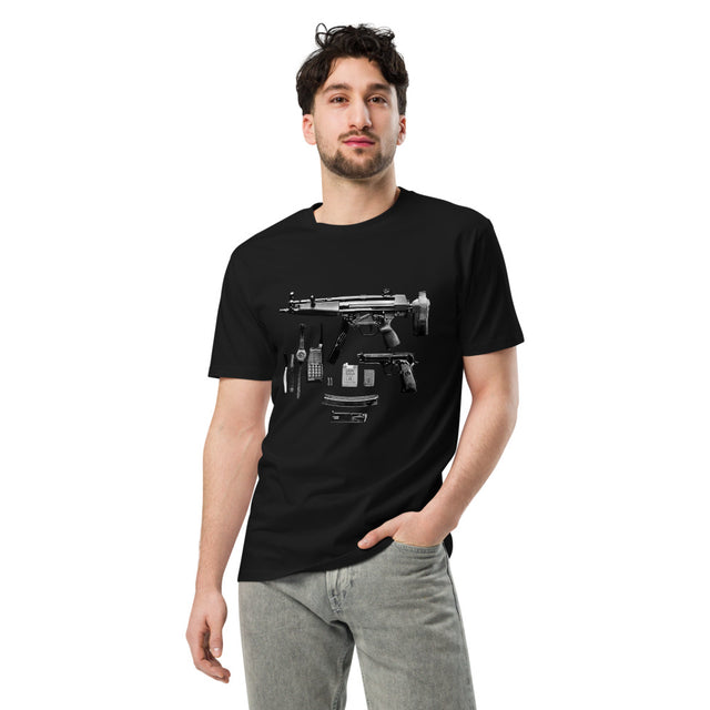 Hard Carry Vol. 1 Tee — Black, worn, front — Combat Textiles