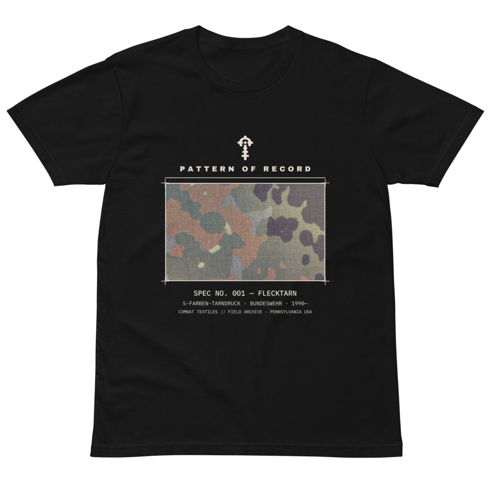 Pattern of Record Tee — No. 001 Flecktarn, front — Combat Textiles