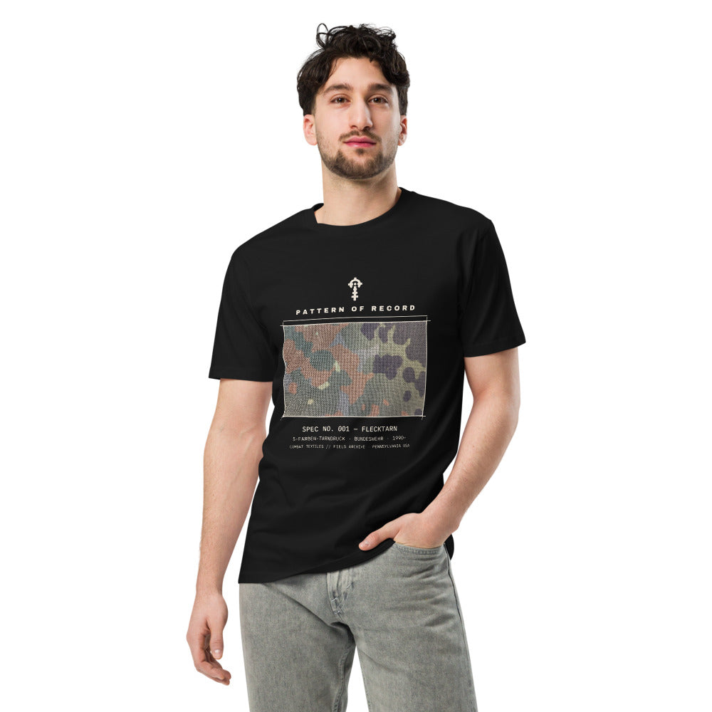 Pattern of Record Tee — No. 001 Flecktarn, worn, front — Combat Textiles