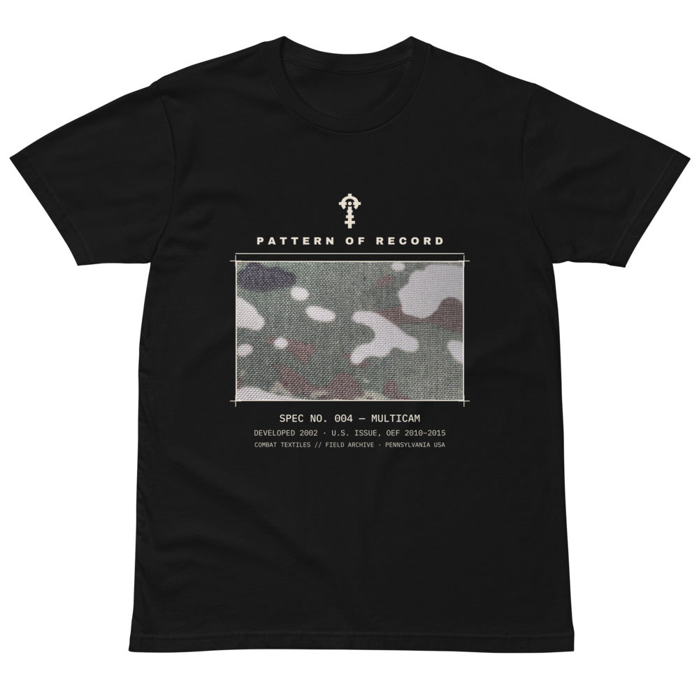 Pattern of Record Tee — No. 004 MultiCam, front — Combat Textiles