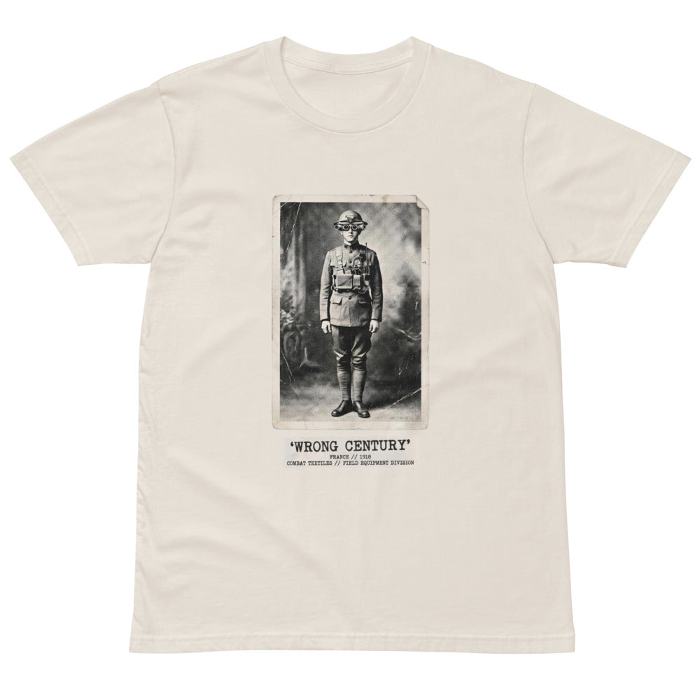 Wrong Century Tee — France 1918 — Sand, front — Combat Textiles