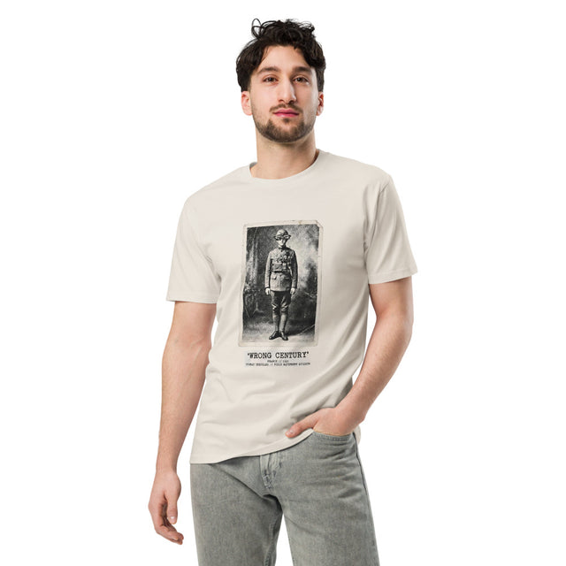 Wrong Century Tee — France 1918 — Sand, worn, front — Combat Textiles