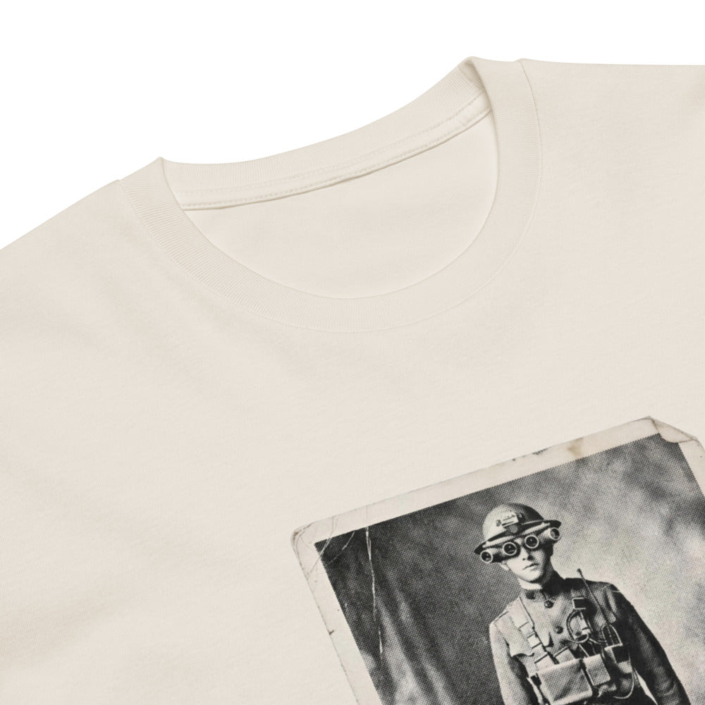 Wrong Century Tee — France 1918 — Sand, print detail — Combat Textiles