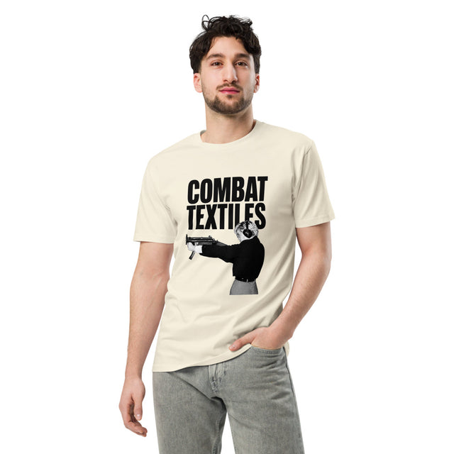 Combat Textiles Lady Die! — Faded Cream, worn, front — Combat Textiles