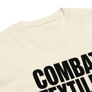 Combat Textiles Lady Die! — Faded Cream, print detail — Combat Textiles