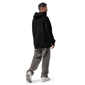 Combat Textiles Blackout Hoodie — Black, worn, back — Combat Textiles