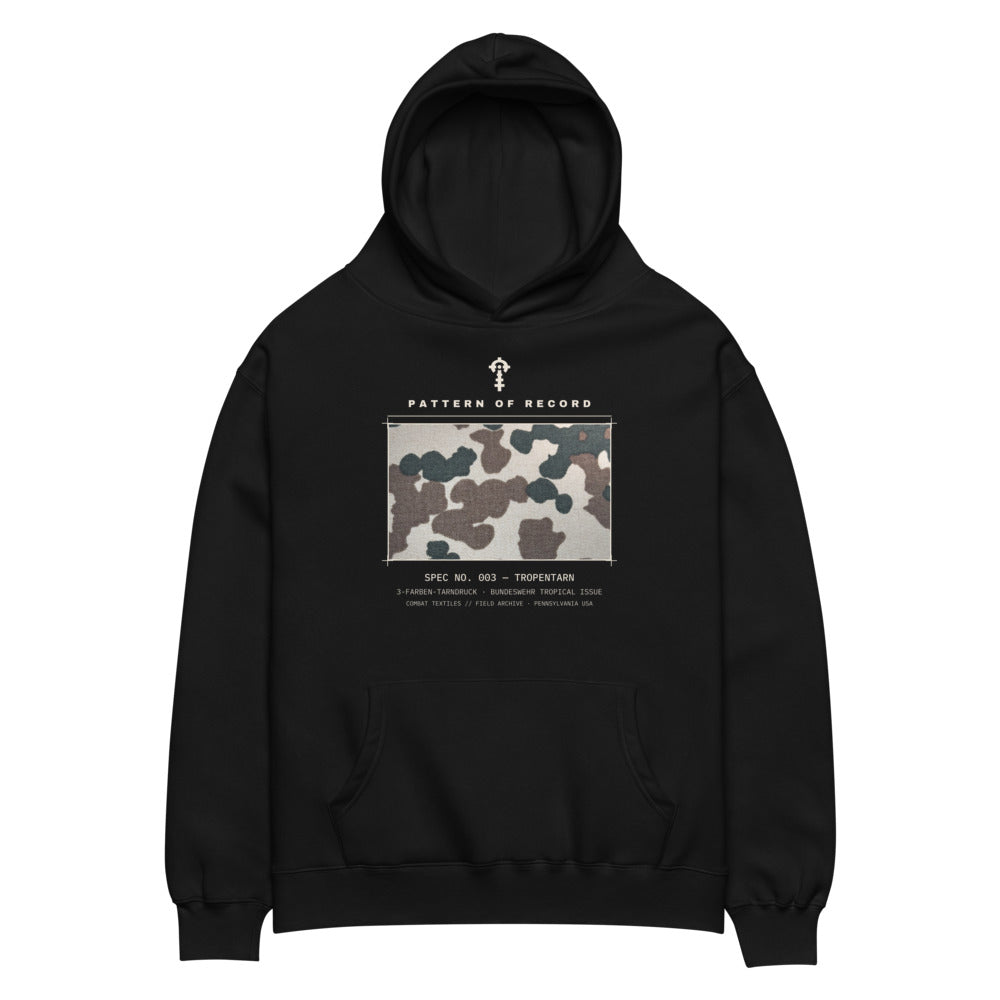 Pattern of Record Field Hoodie — Spec No. 003 Tropentarn, front