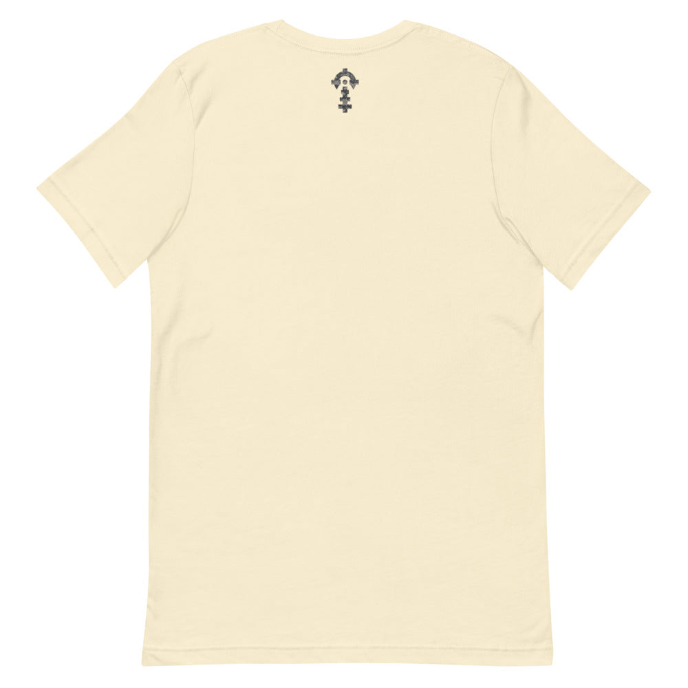 The Grid Tee — Natural, back — Combat Textiles