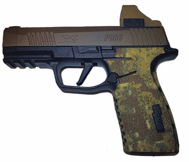 Cordura 1000D grip wrap on the SIG P365X-Macro — Combat Textiles